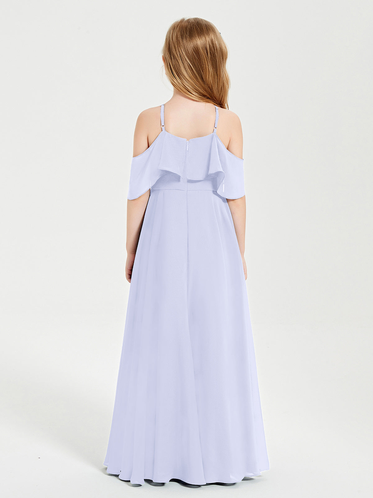 Off-the-Shoulder Long Dresses for Junior Bridesmaids Lavender